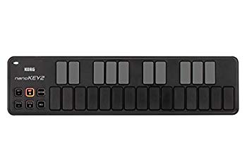 【中古】(未使用･未開封品)　KORG 定番 USB MIDIキーボード nanoKEY2 BK ブラック 音楽制作 DTM コンパクト設計で持ち運びに最適 すぐに始められるソフトウェアライセンス込 tu1jdyt