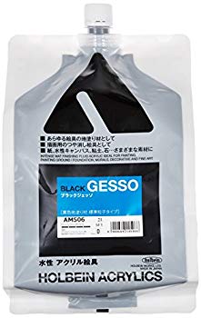 【中古】ホルベイン ジェッソ ブラックジェッソ詰替用 AM506 2000ml qqffhab