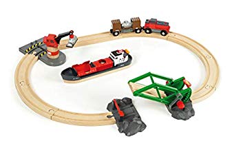【中古】(未当て嵌める･未開封品) BRIO (ブリオ) WORLD カーゴハーバーセット [ 木製軌跡 手あそび ] 33061 tu1jdyt