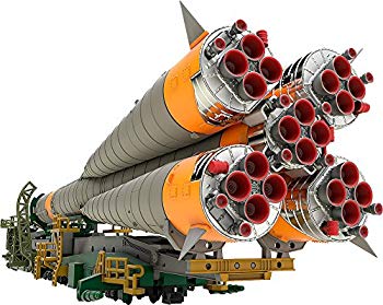 【中古】(未使用･未開封品)　1/150プラスチックモデル ソユーズロケット+搬送列車 1/150スケール PS製 組み立て式プラスチックモデル 6k88evb