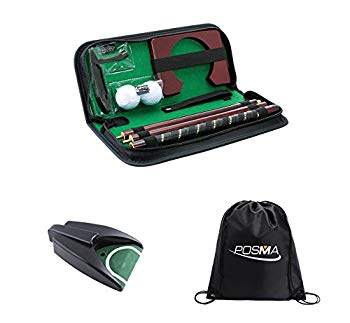 【中古】Posma PG020AD ゴルフ練習セット パター練習器具，自動戻りPutting Cup，バッグ z2zed1b