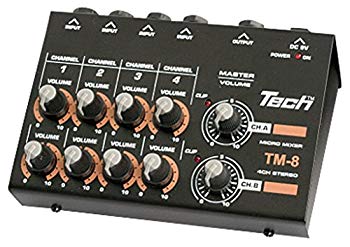 【中古】(未使用･未開封品)　TECH 8ch マイクロミキサー 1.2mケーブル X 2付属 TM-8 tu1jdyt｜ドリエムコーポレーション
