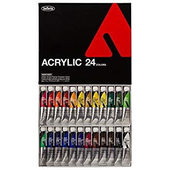 【中古】ホルベイン アクリル絵具 アクリリックカラー 24色セット AU995 20ml(6号) khxv5rg