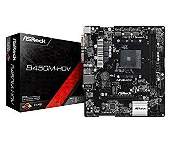 【中古】ASRock AMD B450チップ搭載 Micro ATX マザーボード B450M-HDV mxn26g8|ドリエムコーポレーション