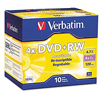 【中古】Verbatim 94839?DVD + RWディスク、4.7?GB、4?x、W/スリムジュエルCases、パール、10?/パック tf8su2k｜ドリエムコーポレーション