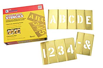 【中古】【C.H.HANSON】真鍮製ステンシルプレート 45ピースセット（英数字セット） 3インチ 6g7v4d0