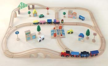 【中古】(未当て嵌める･未開封品) 木製手あそびのだいわ 列車軌跡仕掛ける 現金前貸し 51pcs ar3p5n1