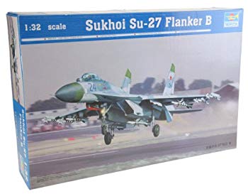 【中古】(未当てはめる･未開封品) らっぱ吹き 1/32 スホーイ Su-27B フラン鉄道車両B型 プラモデル gsx453j