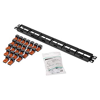 【中古】パンドウイット 種類5eモジュラーパッチパネルキット 24界面 CPPK24BLY w17b8b5 花・ガーデン・DIY-その他