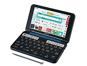 【中古】シャープ カラー電子辞書 Brain 大学生・ビジネスモデル ネイビー系 2019年春モデル PW-SB6-K e6mzef9｜ドリエムコーポレーション