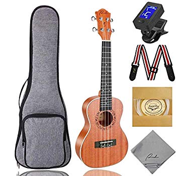 【中古】コンサート・ ウクレレ Ranch Concert Ukulele 23 インチ・サイズ 天然ウッド製 【Hawaii 初心者入門セット】専門の ハワイ・ミニ・ギター 楽器 n5ksbvb｜ドリエムコーポレーション