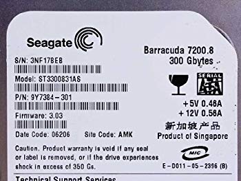 【中古】Seagate ST3300831AS Barracuda 300GB内蔵SATA捉え所の無い運転 NCQ付き添い人 o7r6kf1
