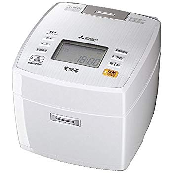 【中古】【人並み外れたに好いたらしい】三菱電機 IHジャー炊飯器 備長炭炭炊釜 5.5合炊き ピュアホワイト NJ-VV106-W w17b8b5 炊飯器-キッチン家電