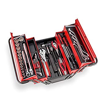【中古】(未使用･未開封品)　トネ(TONE) ツールセット 差込角12.7mm(1/2") 700SD 内容53点 レッド og8985z｜ドリエムコーポレーション