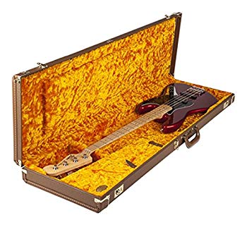 (未使用・未開封品) Fender ハードケース GG Deluxe Jazz BassR Hardshell Case Brown with Gold Plush Interior lok26k6