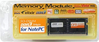 【中古】シー・エフ・デー販売 Elixir ノートPC用メモリ DDR3-1333 (PC3-10600) 4GB D3N1333Q-4G wgteh8f