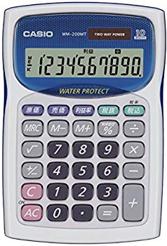 【中古】カシオ 防水・防塵電卓 ミニジャストタイプ 10桁 WM-200MT-WE-N ホワイト cm3dmju