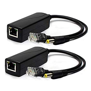 【中古】ANVISION 2パックアクティブ12V PoEスプリッタアダプタインジェクタ、IEEE 802.3af準拠10 / 100Mbps、IPカメラワイヤレスAP VoIP電話用DC 12V出 z2zed1b