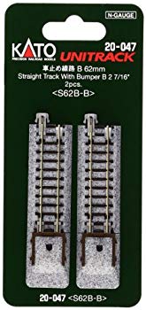 【中古】(未使用･未開封品)　KATO Nゲージ 車止め線路B 62mm 2本入 20-047 鉄道模型用品 lok26k6