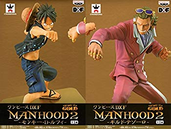 【中古】(未当て嵌める･未開封品) 衣裳 DX図形 MANHOOD2 エテ公・Ｄ・ルフィ、ギルド・テゾーロ 2種書き割り バンプレスト プライズ qdkdu57