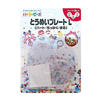 【中古】(未使用･未開封品)　パーラービーズ とうめいプレートL (ハート・ろっかく・まる) 80-26059 qdkdu57