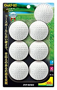 【中古】(未使用・未開封品)　ライト(LITE) ゴルフ練習ボール フライトボール (ホワイト) R-15 og8985z画像