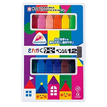 【中古】【非常に良い】サクラクレパス さんかくクーピーペンシル 12色 FYL12 tf8su2k