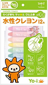 【中古】(未使用･未開封品)　トンボ鉛筆 水性クレヨン Yo-i 12色 YN-RY12C p1m72rm