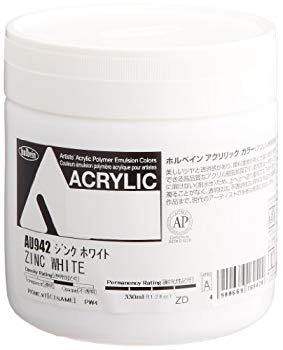 【中古】ホルベイン アクリル絵具 アクリリックカラー ジンクホワイト AU942 330ml khxv5rg
