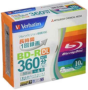 【中古】三菱ケミカルメディア Verbatim 1回録画用 BD-R DL 10枚 VBR260YP10V1 (片面2層/1-4倍速/10枚) wgteh8f