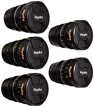 【中古】Veydra v1???5lenskitcasei Mini Prime 5レンズキットwith 6手動フォーカスレンズケース、ブラック 2zzhgl6