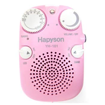 【中古】【非常に良い】ハピソン(Hapyson) LEDライト付き防水ラジオ ピンク YH-101-P i8my1cf