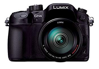 【中古】(未当て嵌める･未開封品) パナソニック 銀鏡受け答え一眼写真機 ルミックス GH4 水晶体一揃いの道具 判定基準望遠レンズ属する 黒いこと DMC-GH4H-K v1yptgt