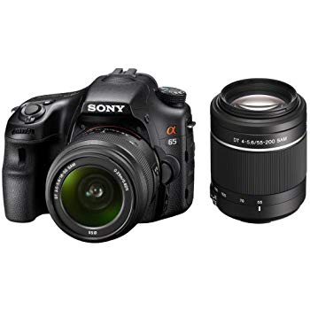 【中古】ソニー SONY ミラーレス一眼 α65 ダブルズームレンズキット DT 18-55mm F3.5-5.6 SAM+DT 55-200mm F4-5.6 SAM付属 SLT-A65VY g6bh9ry｜ドリエムコーポレーション