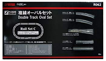 【中古】ロクハン Zゲージ R062 レールセットC 複線オーバルセット rdzdsi3