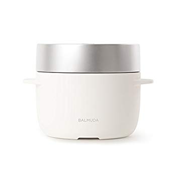 【中古】バルミューダ 3合炊き明かり炊飯器 BALMUDA The Gohan K03A-WH(白いこと) dwos6rj 炊飯器-キッチン家電