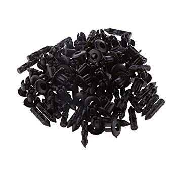 【中古】(未使用･未開封品)　【ノーブランド品】ATV バギー用　50pcs 6mm穴　プラスチック　プッシュ式　リベット　ファスナー　ピン　クリップ 0pbj0lf