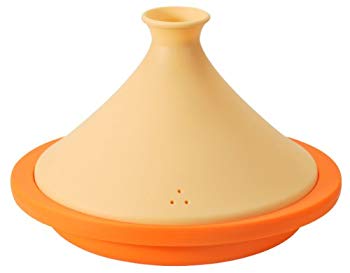 【中古】(未使用･未開封品)　シリコン タジン鍋 20cm バレンシアオレンジ レシピ付 tu1jdyt