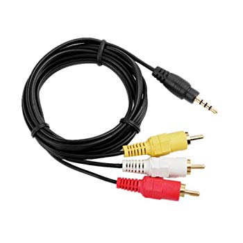 【中古】(未使用･未開封品)　3.5mm - RCA AV出力 A/V TV ビデオケーブル コード リード Ematic ポータブルDVDプレーヤー用 p706p5g｜ドリエムコーポレーション