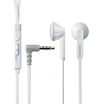 【中古】(未使用･未開封品)　エレコムステレオイヤホン マイク付 3.5φ4極 1.2m(Y型) iPhone/スマホ対応 ホワイト EHP-IS3510MWH vf3p617