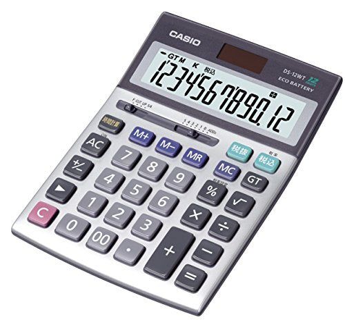 【新品】 カシオ 本格実務電卓 デスクタイプ 12桁 DS-12WT-N wwzq1cm|ドリエムコーポレーション