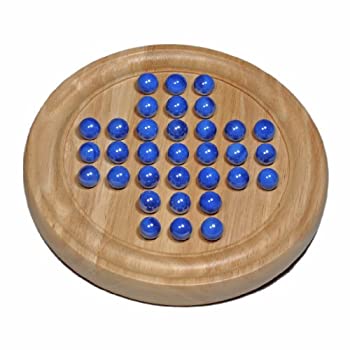 【中古】Wood Solitaire with Glass Marbles