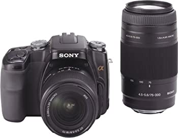 【中古】ソニー SONY デジタル一眼レフカメラ α100 Wズームレンズキット ブラック DSLRA100W/B|ドリエムコーポレーション
