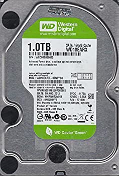 【中古】wd10earx-00?N0yb0、DCM hhrnht2mhb、Western Digital 1tb SATA 3.5ハードドライブ