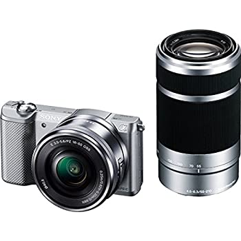【中古】SONY ミラーレス一眼 α5000 ダブルズームレンズキット シルバー ILCE-5000Y-S
