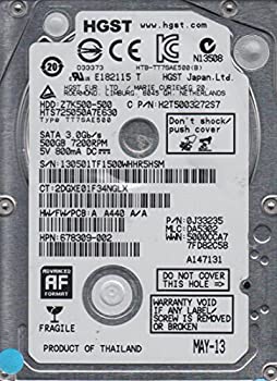 【中古】hts725050?a7e630、PN 0j33235、MLC da5302、Hitachi 500?GB SATA 2.5ハードドライブ|ドリエムコーポレーション