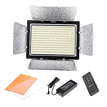 【中古】Yongnuo YN-900 LED映像媒体ともし火900球のLEDを積み上げる 写真機\u0026テレビカメラ用 (ACワット数アダプタ付き添い人 3200K/5500K)
