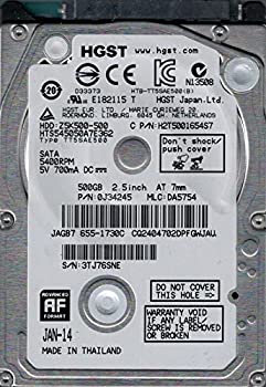 【中古】HGST hts545050?a7e362?P/N : 0j34245?MLC : da5754?500?GB|ドリエムコーポレーション