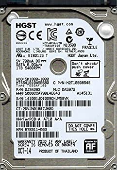 【中古】Hitachi hts541010?a9e680?P/N : 0j34283?MLC : da5972?1tb HGST|ドリエムコーポレーション