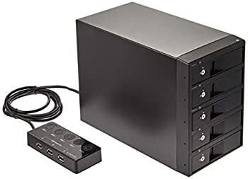 【中古】センチュリー USB3.0接続 3.5"SATAx5台 搭載可能HDDケース 電源リモートボックス+USB充電3ポート付 「裸族のカプセルホテル5Bay」 CRCH535U3ISC｜ドリエムコーポレーション